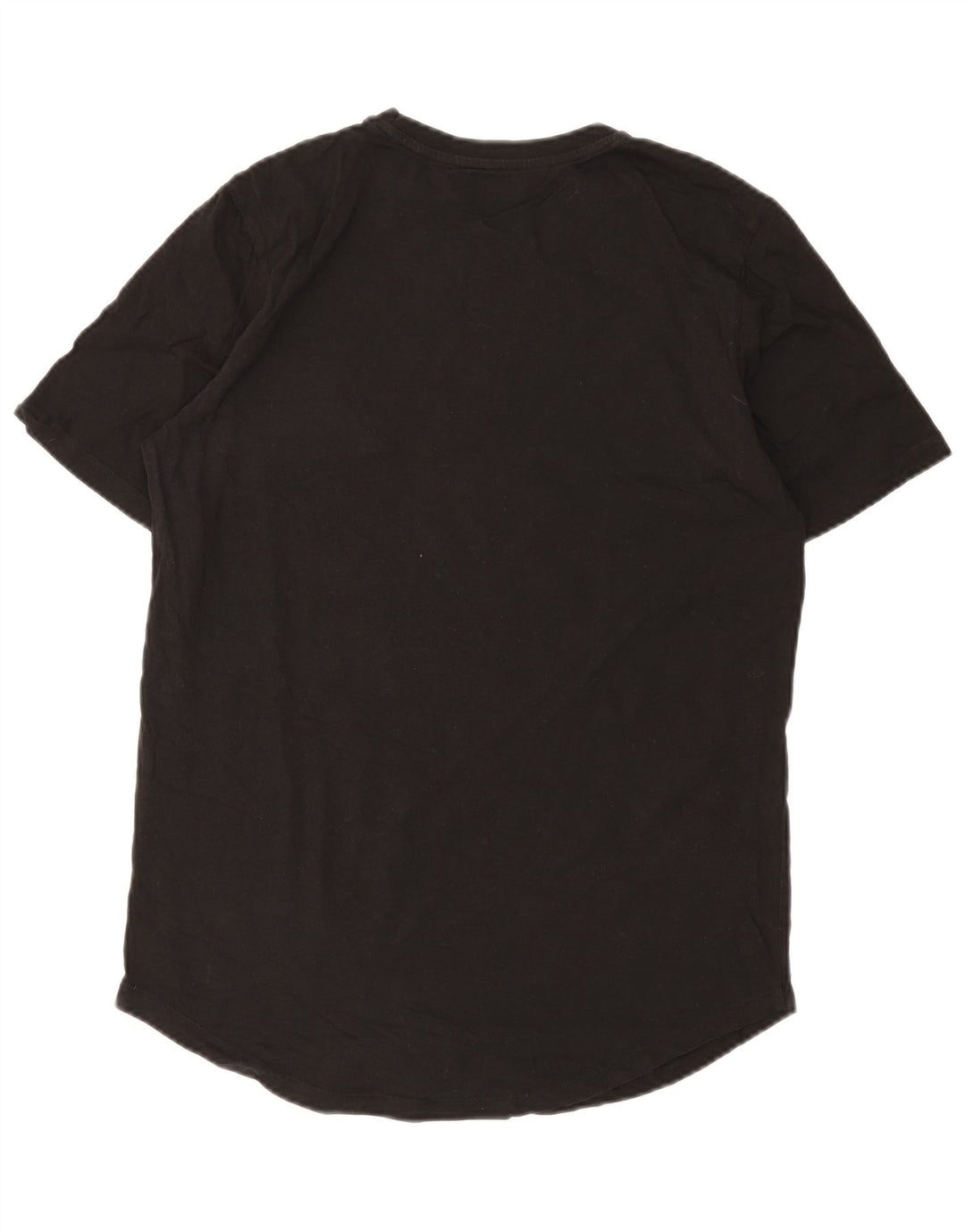 Jack & Jones Mens T-Shirt Top Medium Black Cotton