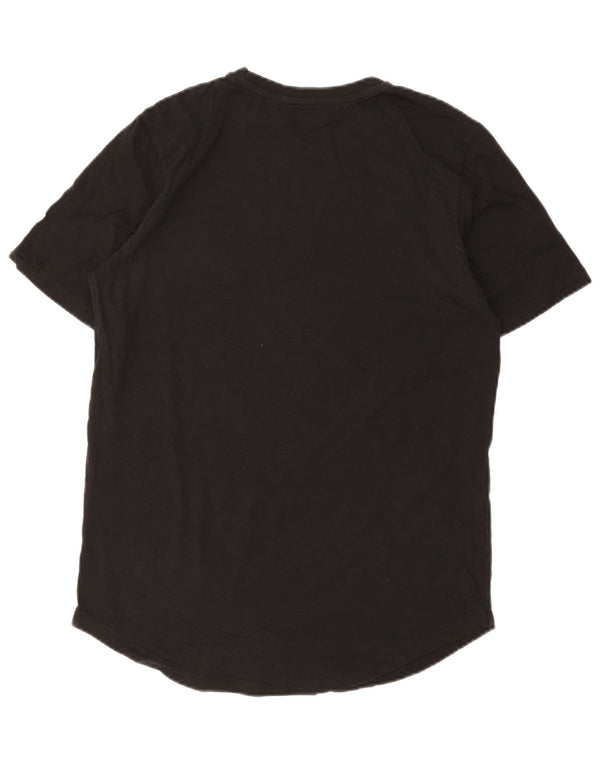 Jack & Jones Mens T-Shirt Top Medium Black Cotton