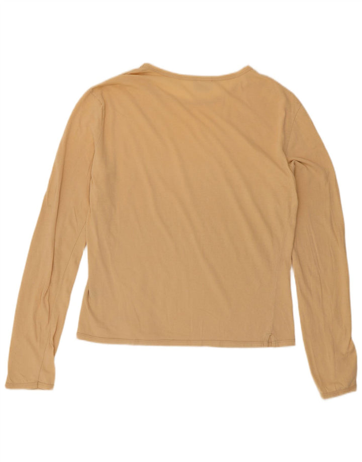 Murphy & Nye Womens Top Long Sleeve UK 18 XL Beige Cotton