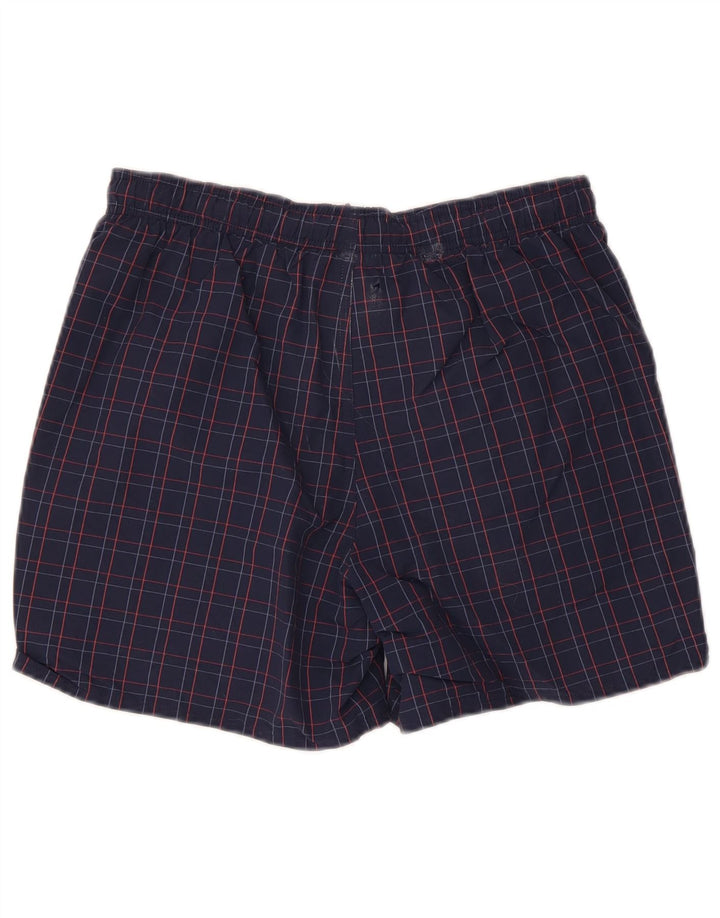 Adidas Mens Sport Shorts Small  Navy Blue Check Polyamide