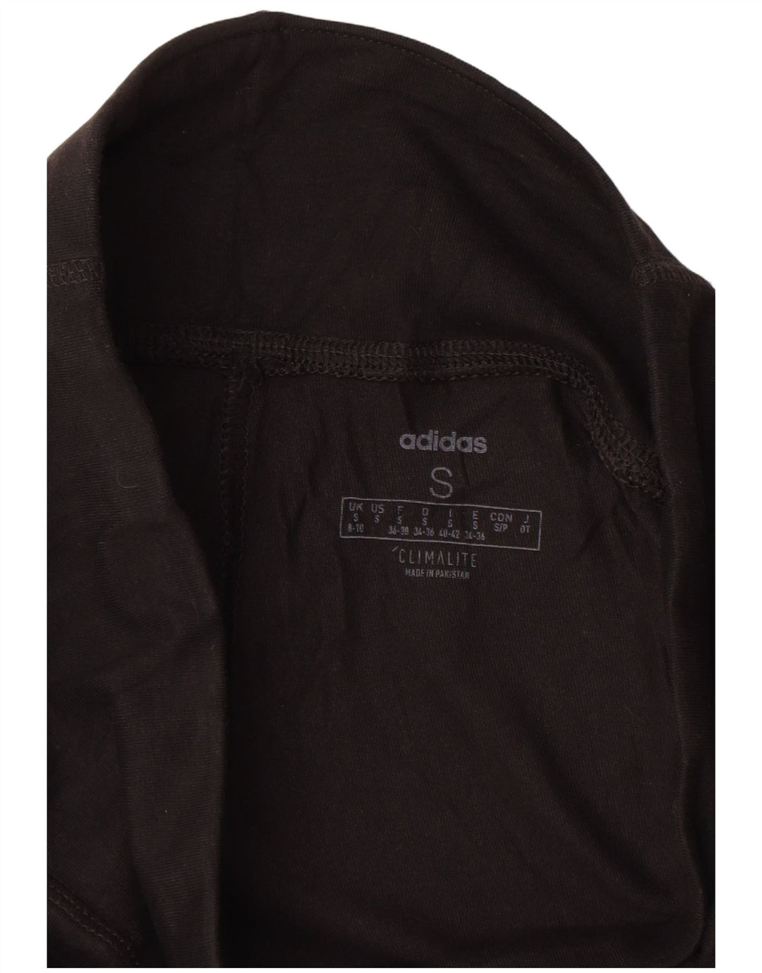 Adidas Womens Climalite Graphic Leggings UK 8/10 Small  Black Cotton