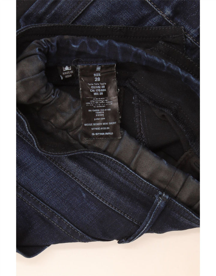 G-Star Womens Mini Denim Skirt W28 Medium Navy Blue
