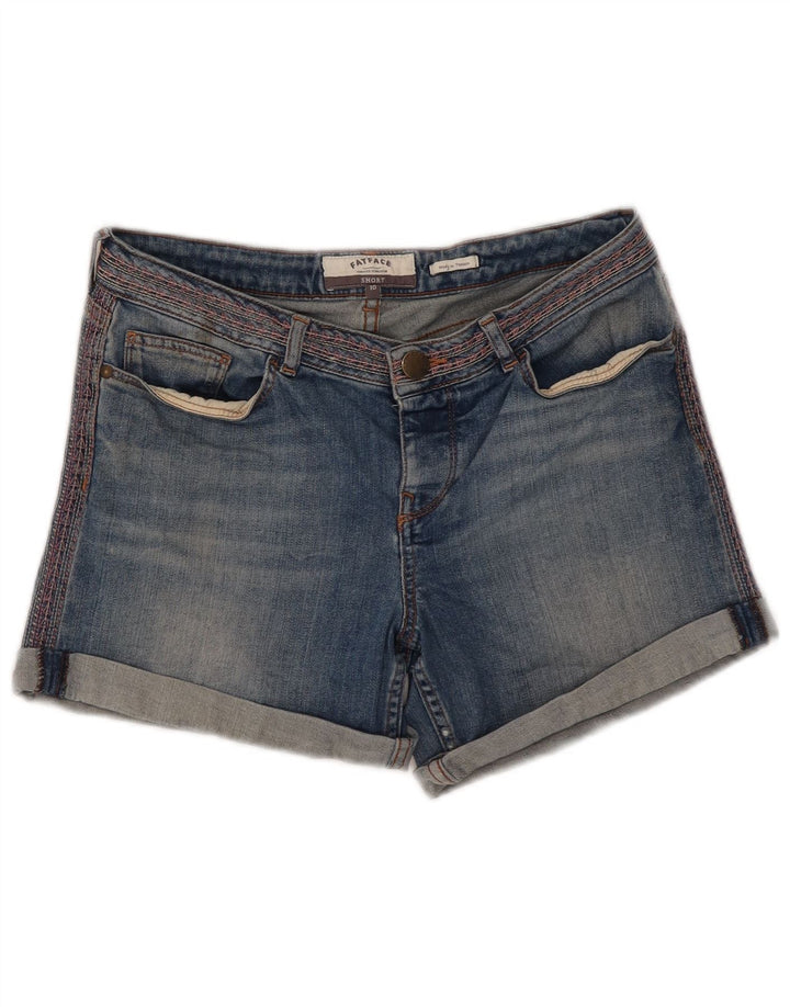 Fat Face Womens Denim Shorts UK 10 Small W30 Blue Cotton
