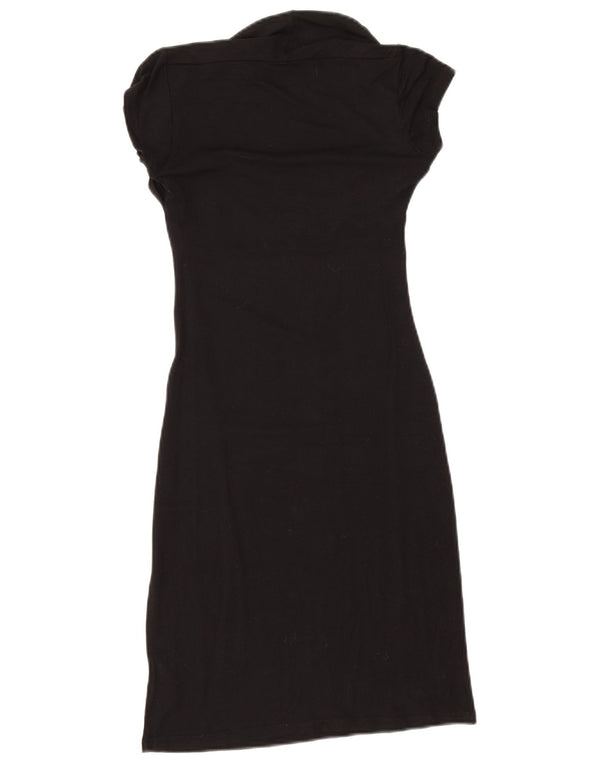 Zara Womens Bodycon Dress UK 8 Small Black Viscose