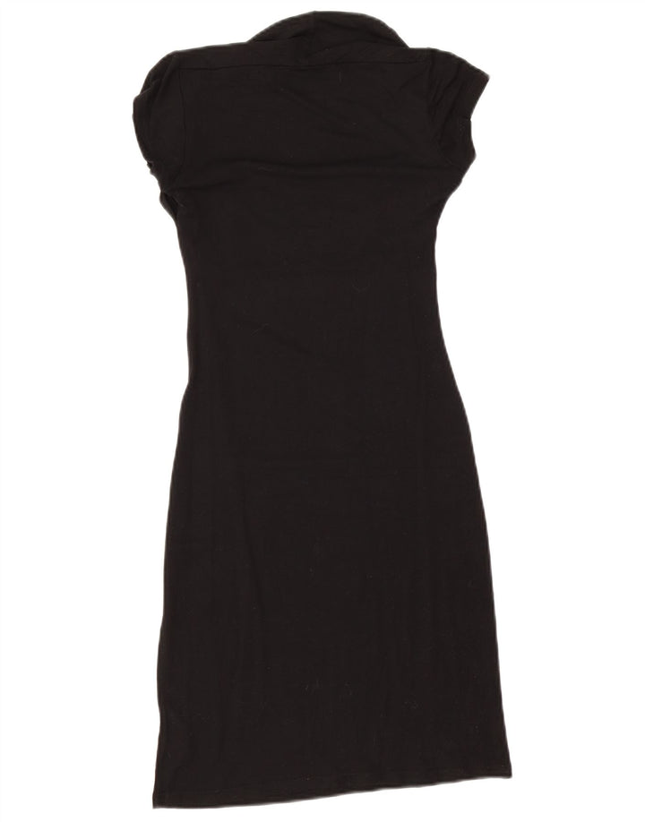 Zara Womens Bodycon Dress UK 8 Small Black Viscose