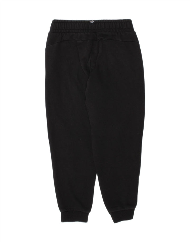 PUMA Boys Graphic Tracksuit Trousers Joggers 7-8 Years Black Vintage Puma and Second-Hand Puma from Messina Hembry 