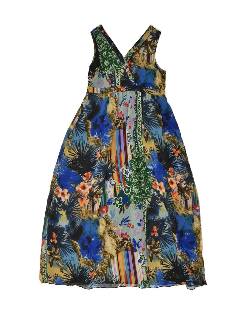 VINTAGE Womens Sundress UK 8 Small Blue Floral | Vintage Vintage | Thrift | Second-Hand Vintage | Used Clothing | Messina Hembry 