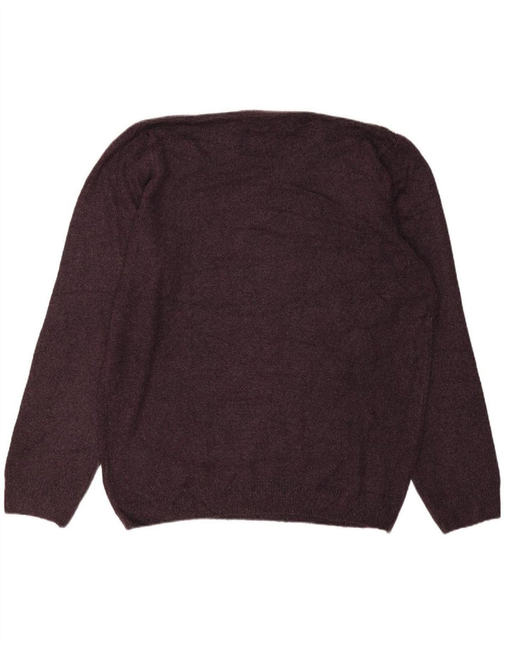 MARKS & SPENCER Mens Crew Neck Jumper Sweater XL Purple Acrylic