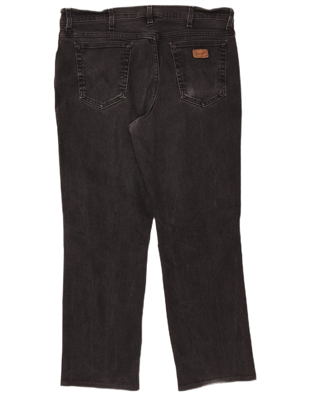 Wrangler Mens Texas Straight Jeans W38 L28 Black Cotton