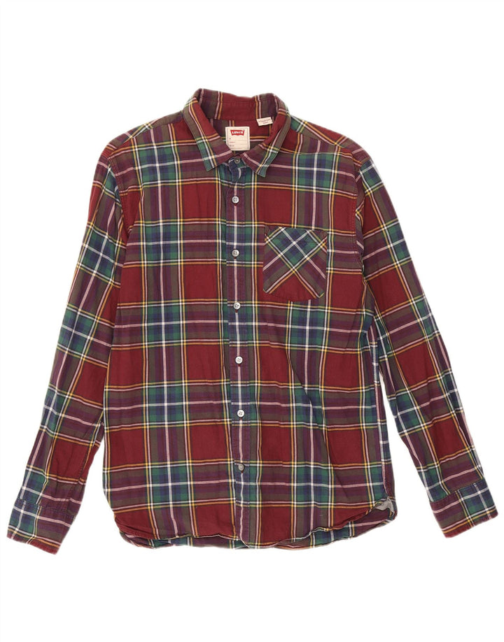 Levi's Mens Standard Fit Shirt Medium Multicoloured Check Cotton