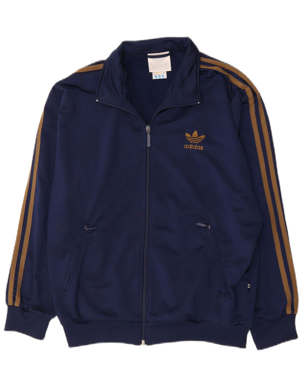 Adidas Mens Loose Fit Tracksuit Top Jacket UK 36/38 Small Navy Blue