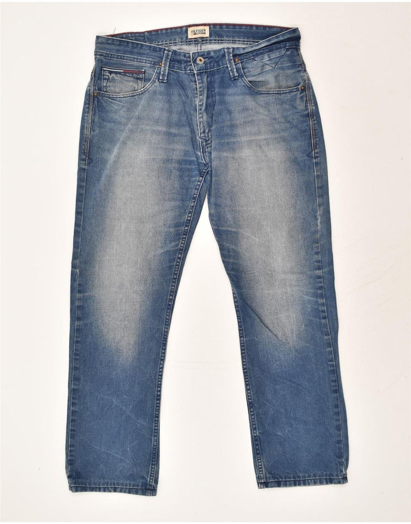 TOMMY HILFIGER Mens Straight Jeans W33 L34 Blue Cotton | Vintage Tommy Hilfiger | Thrift | Second-Hand Tommy Hilfiger | Used Clothing | Messina Hembry 