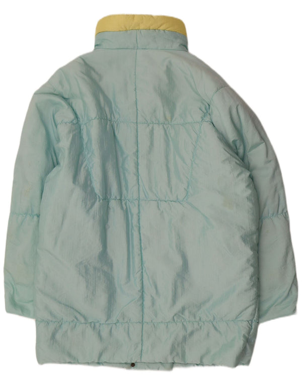 Skila Womens Oversized Padded Coat EU 38 Medium Blue Polyamide