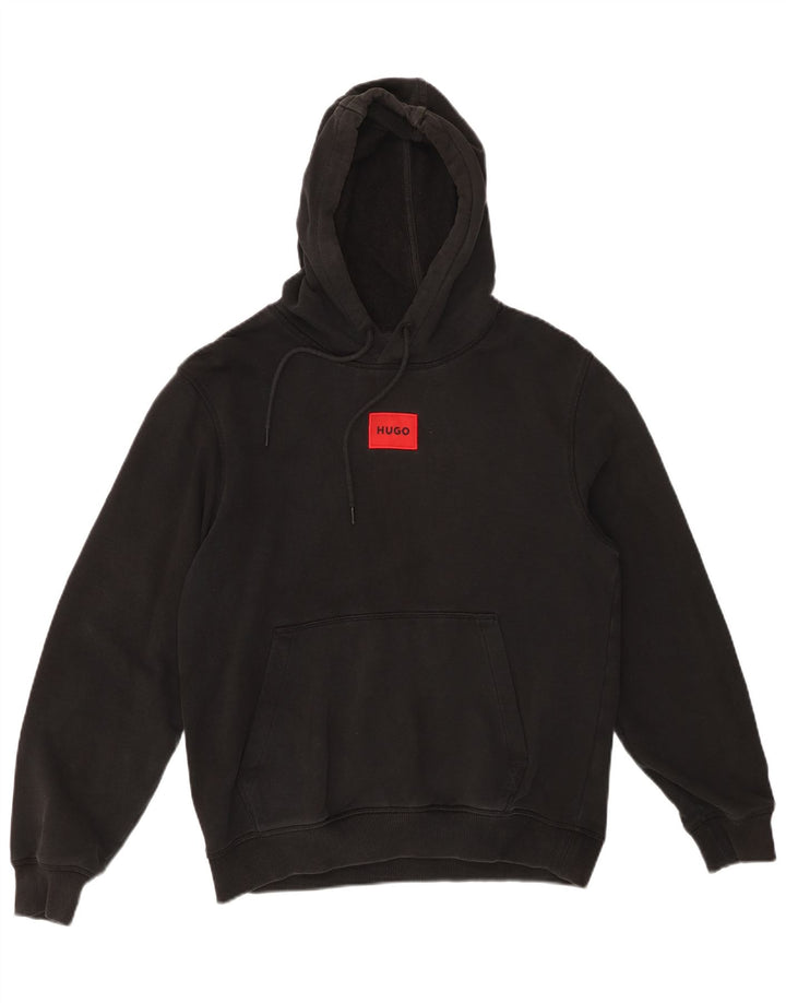 HUGO BOSS Mens Graphic Hoodie Jumper Small Black