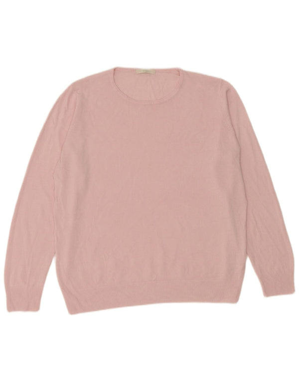 Marks & Spencer Womens Boat Neck Jumper Sweater UK 18 XL Pink Acrylic