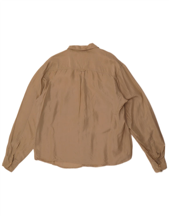 Royal Coast Mens Shirt Large Beige Silk