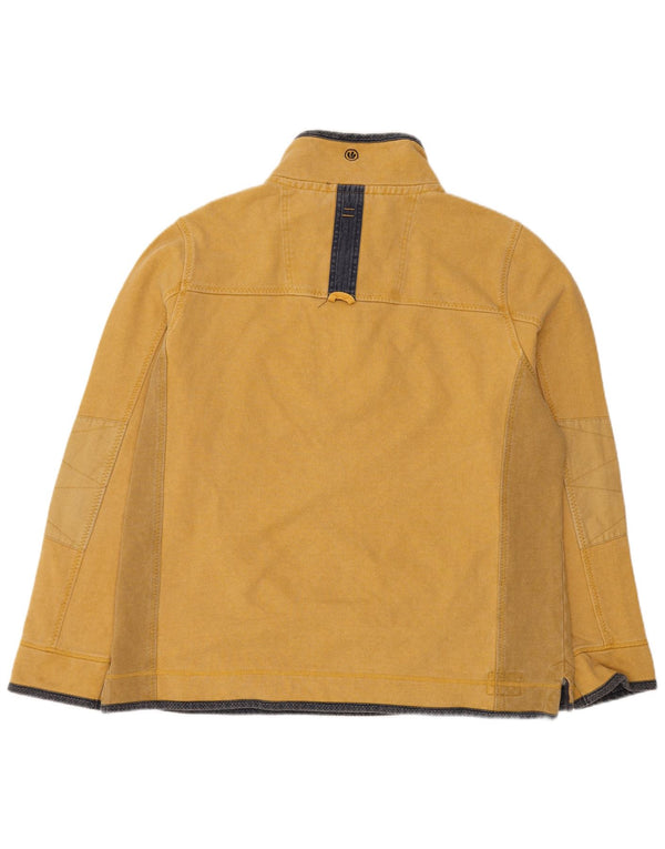 Fat Face Mens Zip Neck Sweatshirt Jumper 2XL Yellow Cotton
