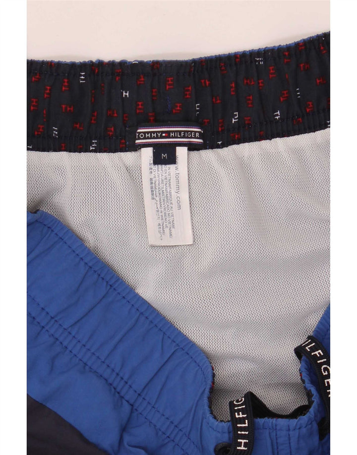 Tommy Hilfiger Mens Swimming Shorts Medium Blue Colourblock Polyamide