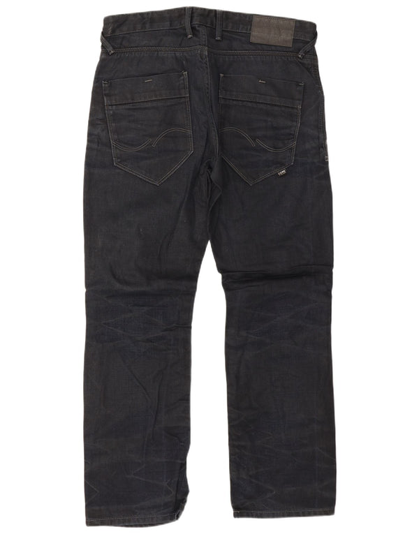 Jack & Jones Mens Boxy Loose Jeans W34 L30 Navy Blue Cotton