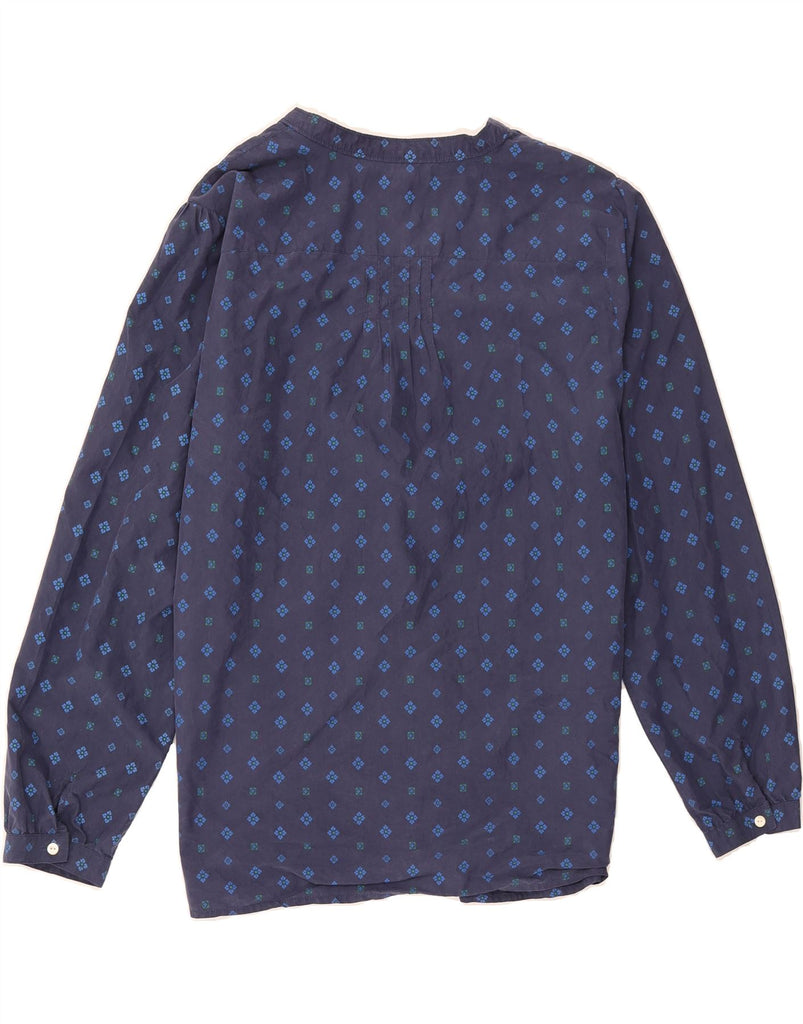 L.L.BEAN Womens Shirt Blouse UK 16 Large Navy Blue Floral Tencel Vintage L.L.Bean and Second-Hand L.L.Bean from Messina Hembry 