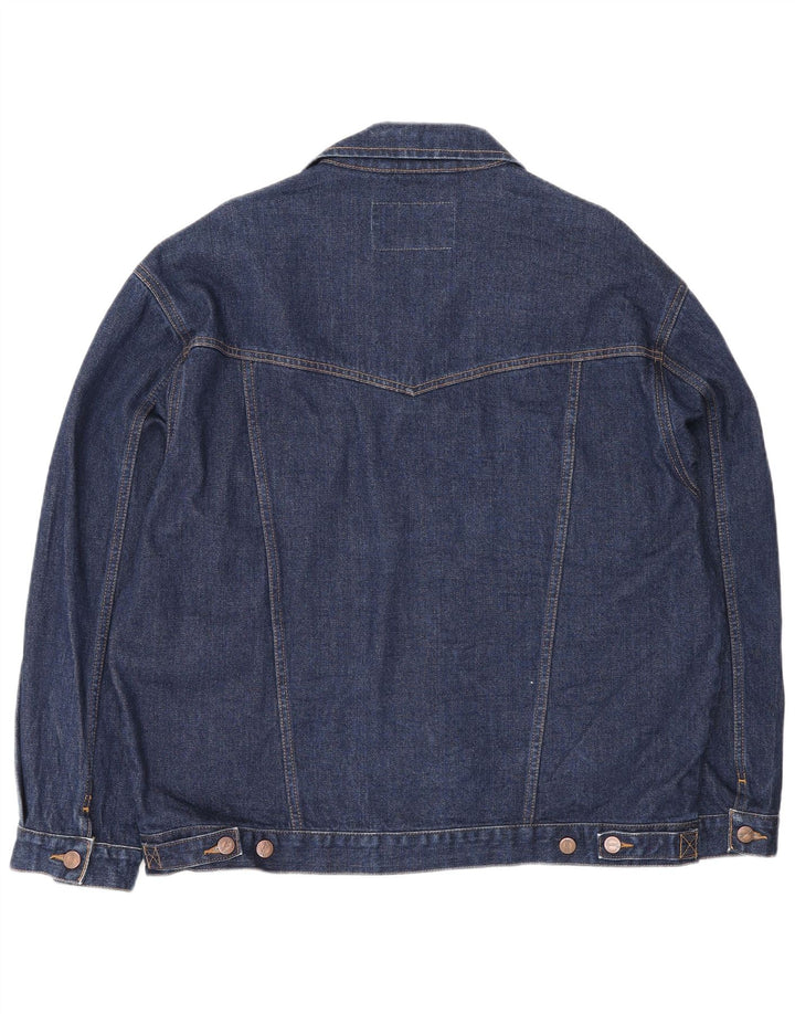 Wrangler Mens Denim Jacket UK 44 2XL Blue Cotton