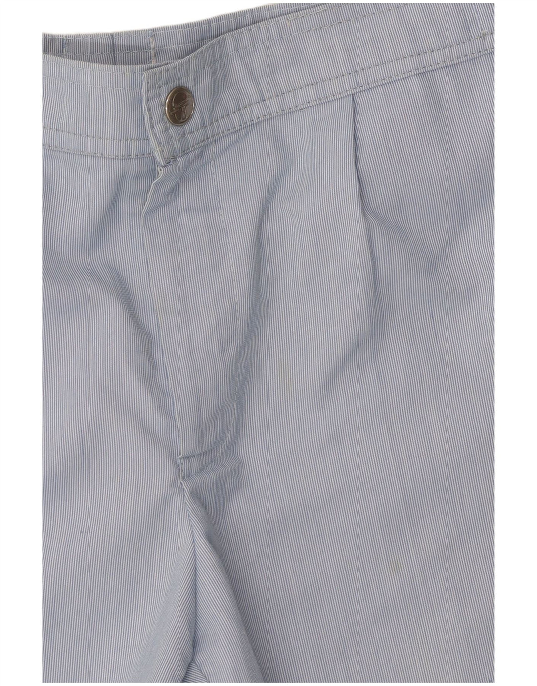 Sergio Tacchini Womens Chino Shorts W28 Medium Blue Pinstripe
