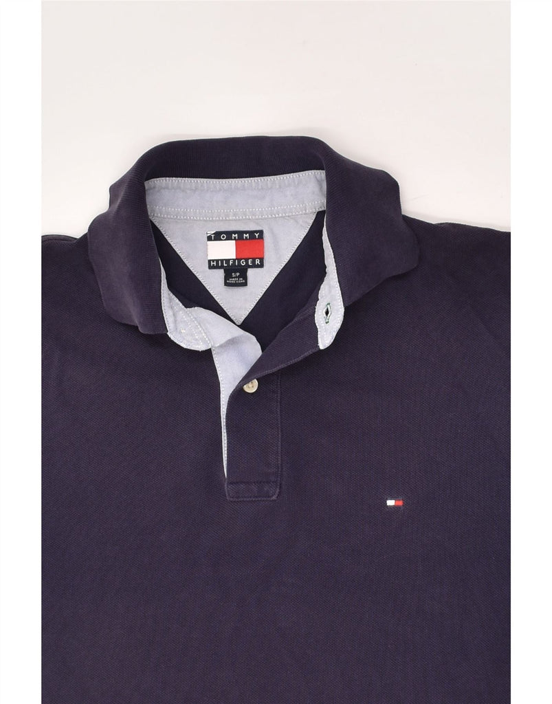 TOMMY HILFIGER Mens Polo Shirt Small Navy Blue Cotton | Vintage Tommy Hilfiger | Thrift | Second-Hand Tommy Hilfiger | Used Clothing | Messina Hembry 