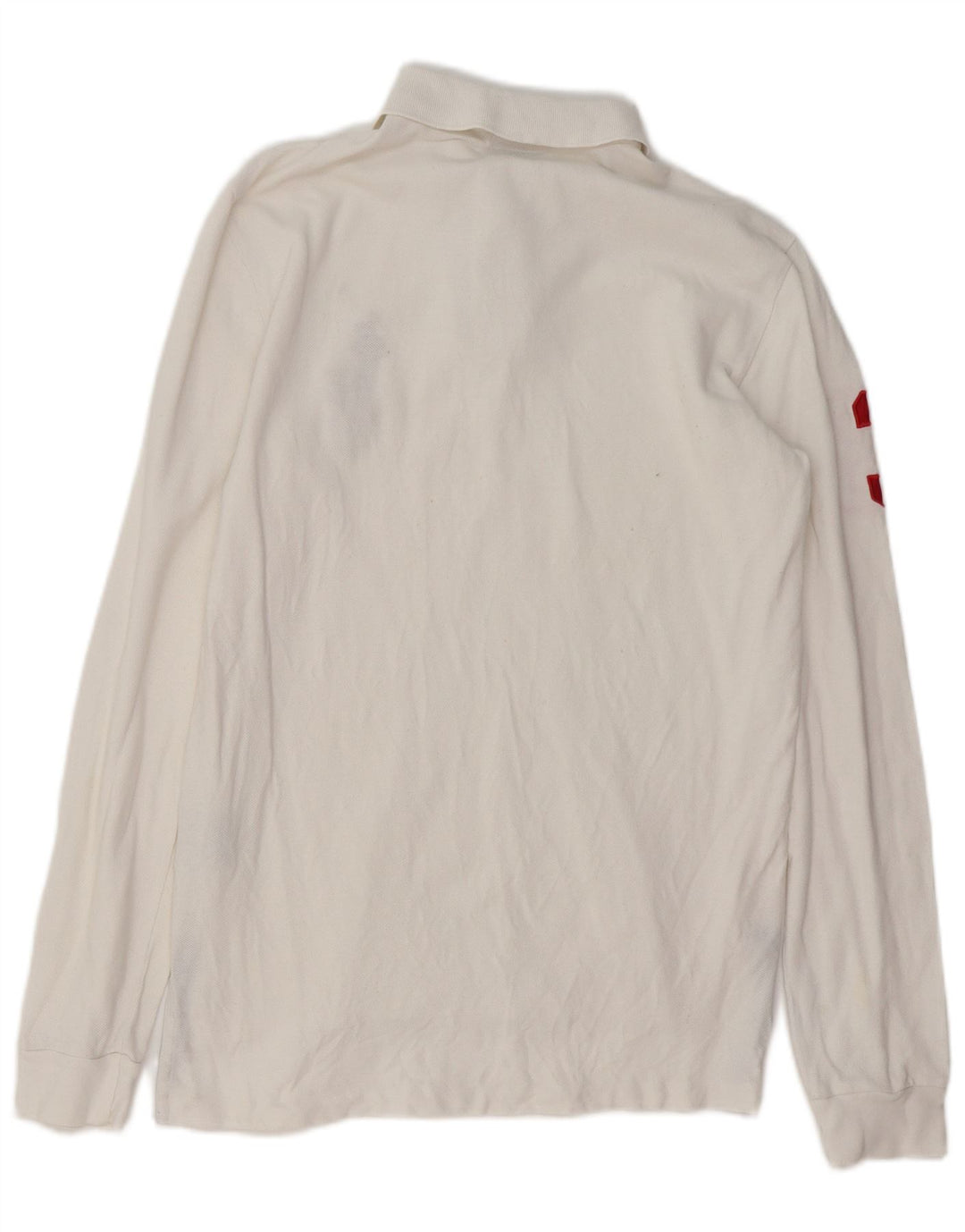 POLO RALPH LAUREN Mens Custom Fit Long Sleeve Polo Shirt Small White