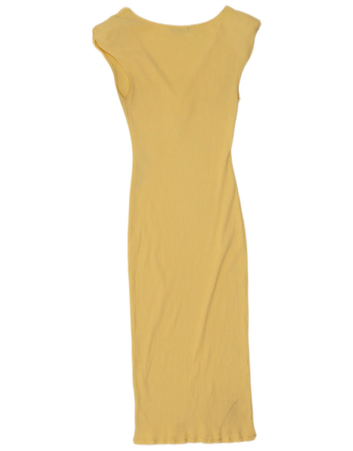 Zara Womens Maxi Dress UK 12 Medium Yellow