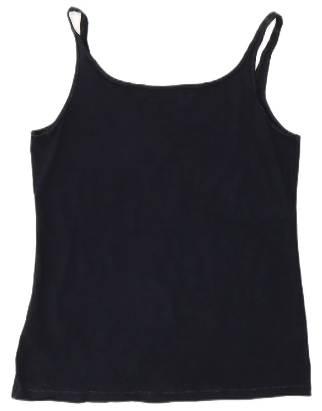 EDDIE BAUER Womens Outdoor Cami Top UK 14 Large Navy Blue Cotton