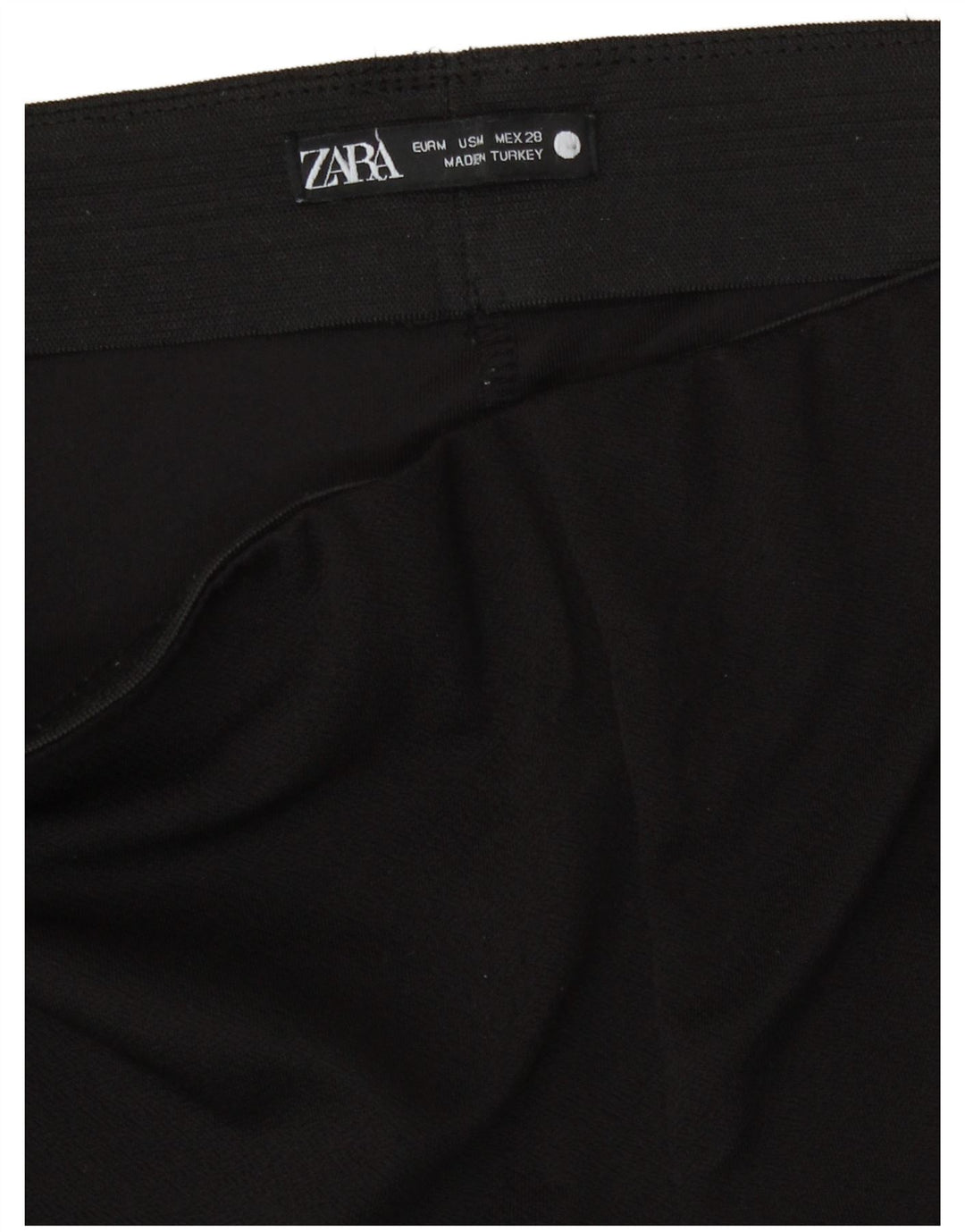 Zara Womens Bootcut Casual Trousers Medium W28 L28 Black Polyester