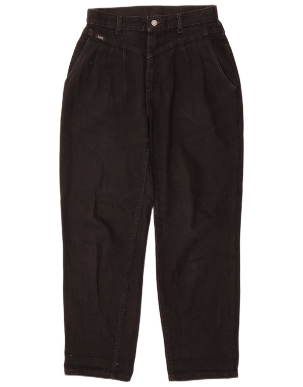 Lee Womens High Waist Pegged Tapered Jeans US 10 Large W28 L28 Black