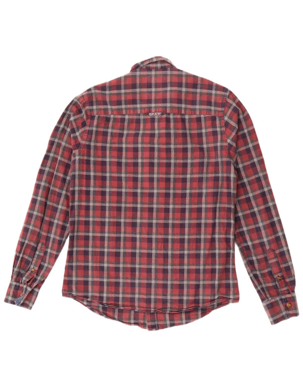 Crew Clothing Mens Flannel Shirt Small Red Check Cotton