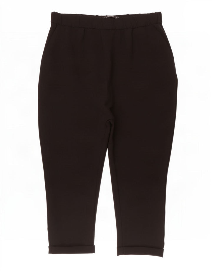 Zara Womens Trafaluc Capri Trousers Medium W28 L19 Black