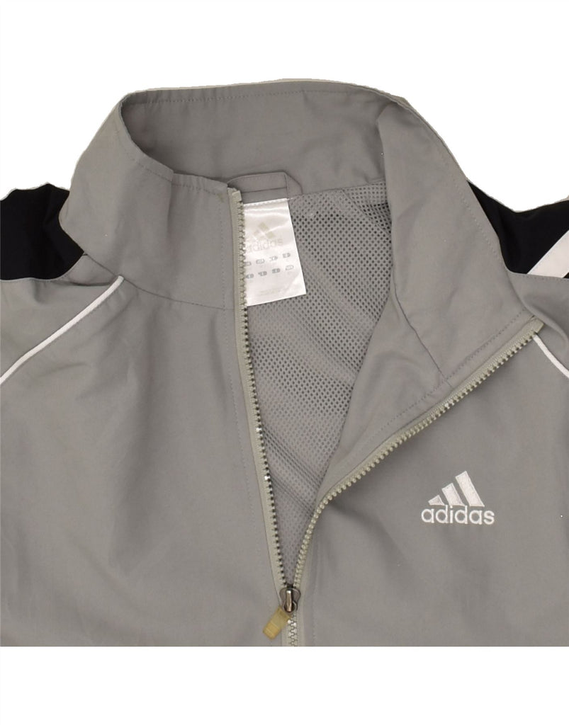 ADIDAS Boys Tracksuit Top Jacket 15-16 Years Grey Colourblock Polyester | Vintage Adidas | Thrift | Second-Hand Adidas | Used Clothing | Messina Hembry 