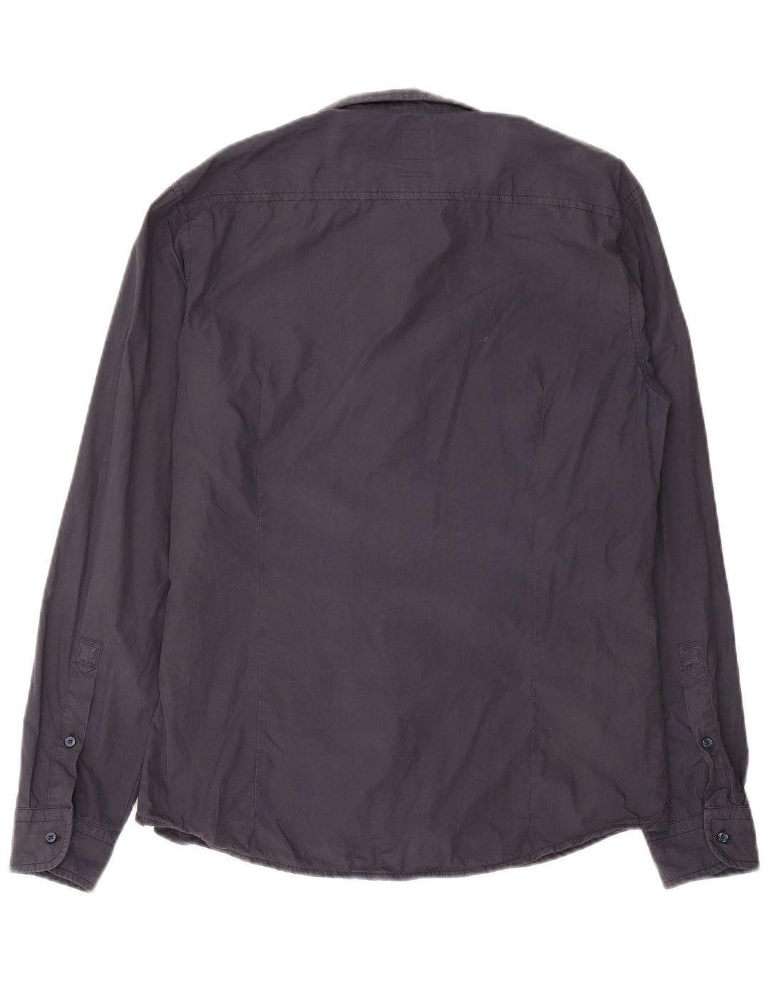 Hugo Boss Mens Slim Fit Shirt Large Navy Blue Cotton