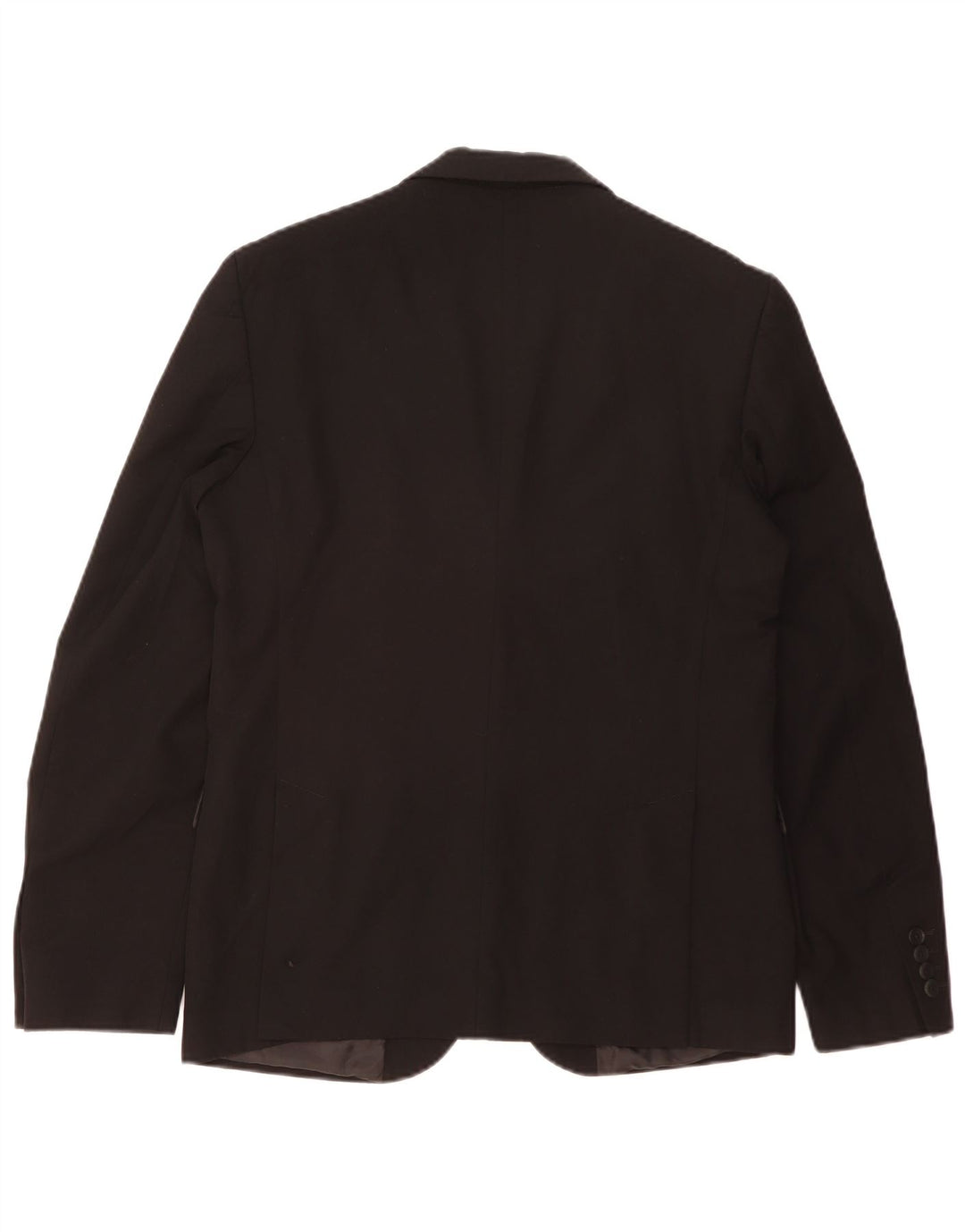Zara Mens 2 Button Blazer Jacket EU 50 Medium Black Polyester