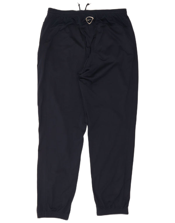 Nike Mens Dri Fit Tracksuit Trousers Joggers Large Navy Blue Polyester