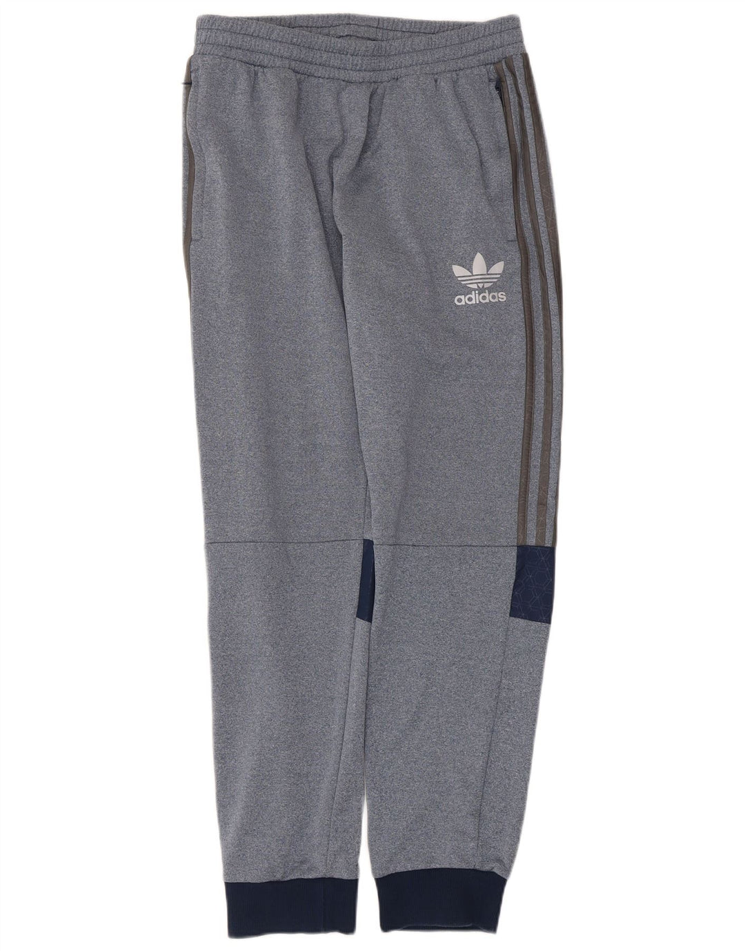 Adidas Mens Tracksuit Trousers Joggers Medium Blue Colourblock Polyester