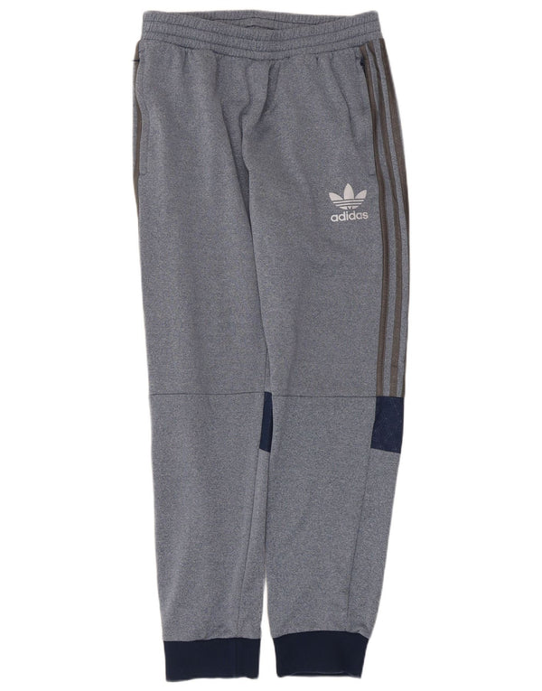 Adidas Mens Tracksuit Trousers Joggers Medium Blue Colourblock Polyester