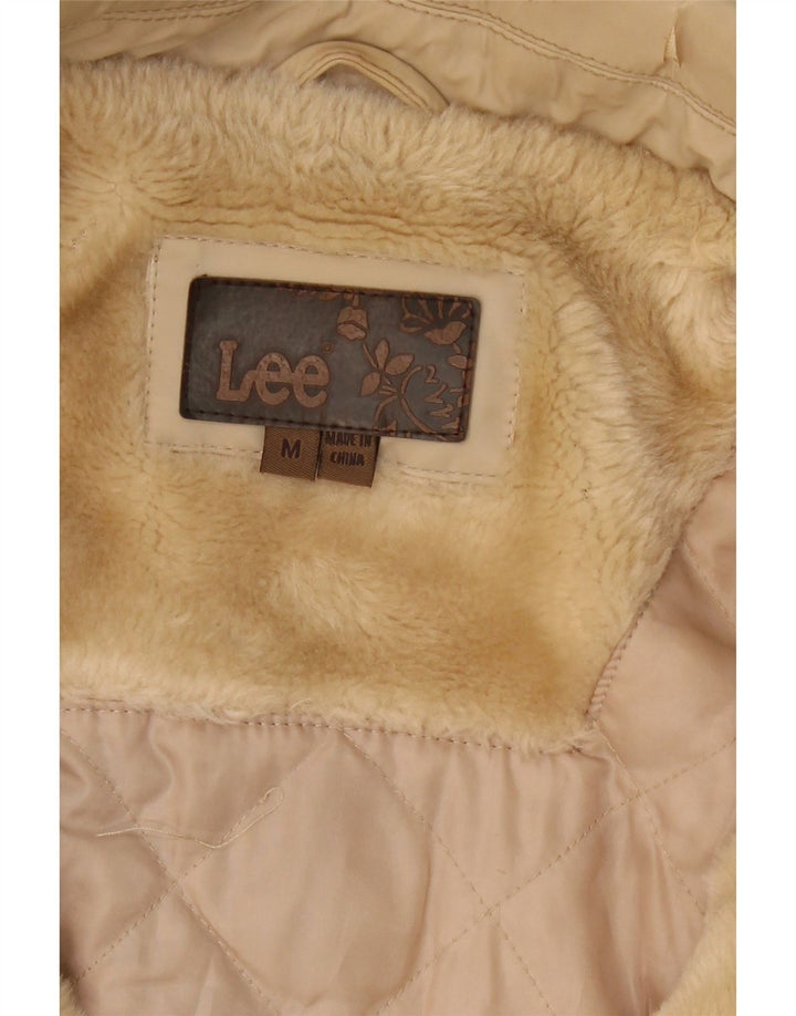 LEE Womens Windbreaker Jacket UK 12 Medium Beige Polyamide Vintage Lee and Second-Hand Lee from Messina Hembry 