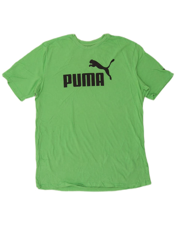 Puma Mens Graphic T-Shirt Top Medium Green
