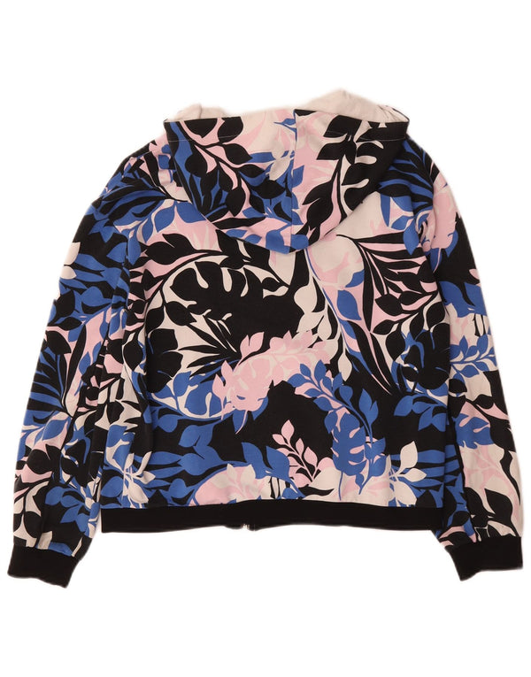 Liu Jo Womens Graphic Zip Hoodie Sweater UK 6 XS Multicoloured Floral