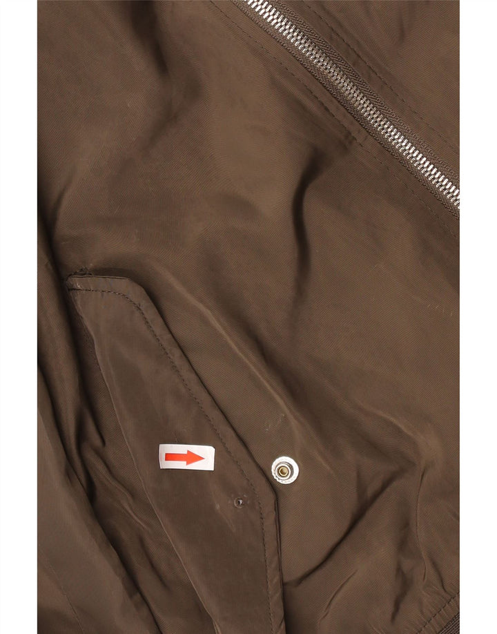 ZARA Mens Bomber Jacket UK 38 Medium Brown Polyester