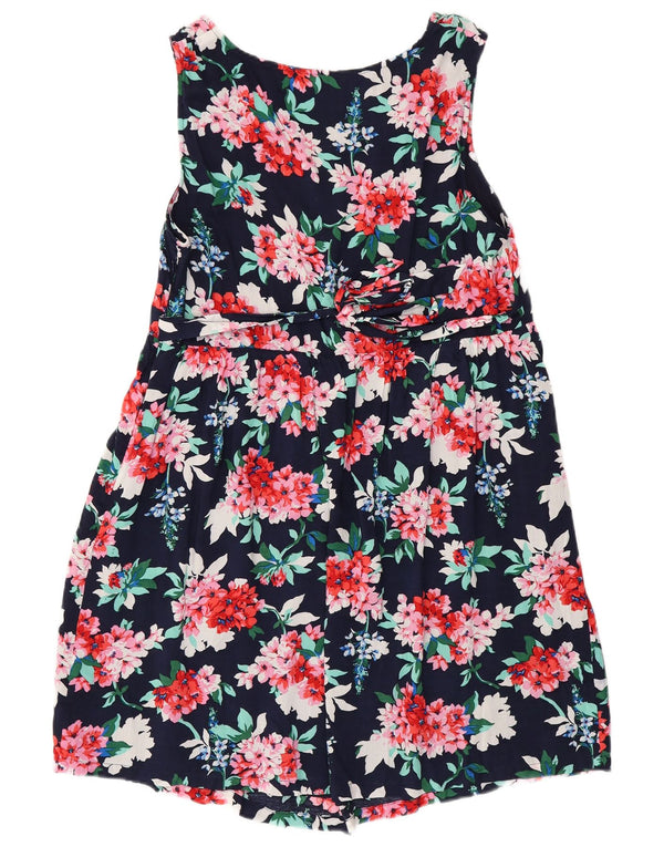 Jojo Maman Bebe Womens Sleeveless Empire Dress UK 16 Large Navy Blue Floral