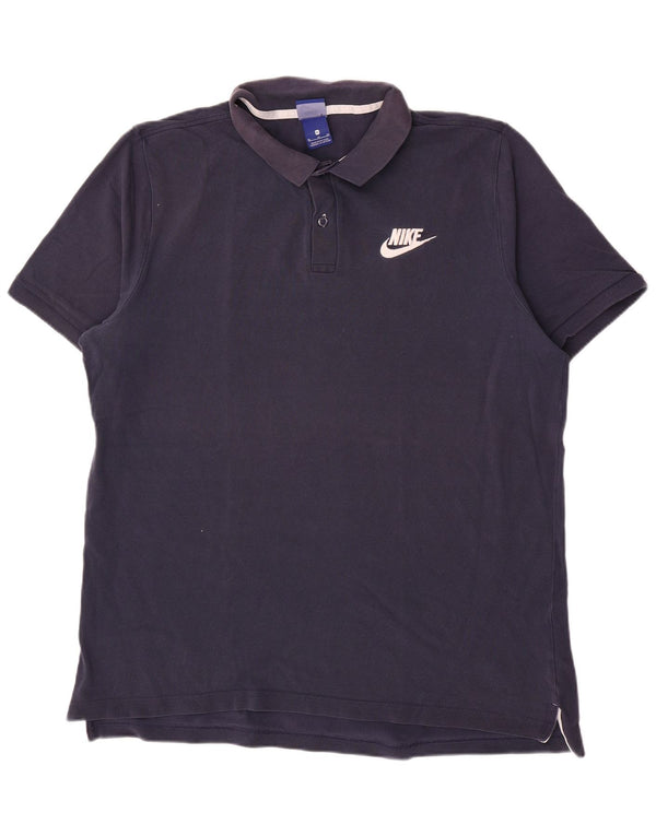 Nike Mens Polo Shirt XL Navy Blue Cotton