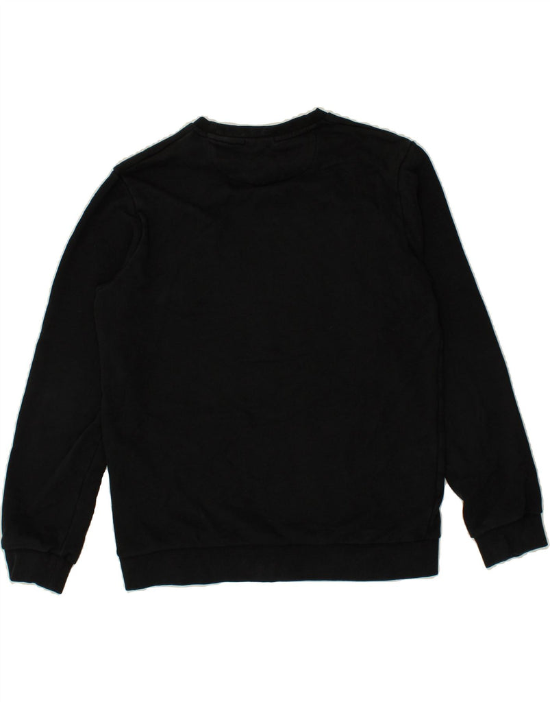 DKNY Mens Graphic Sweatshirt Jumper Medium Black Cotton | Vintage Dkny | Thrift | Second-Hand Dkny | Used Clothing | Messina Hembry 