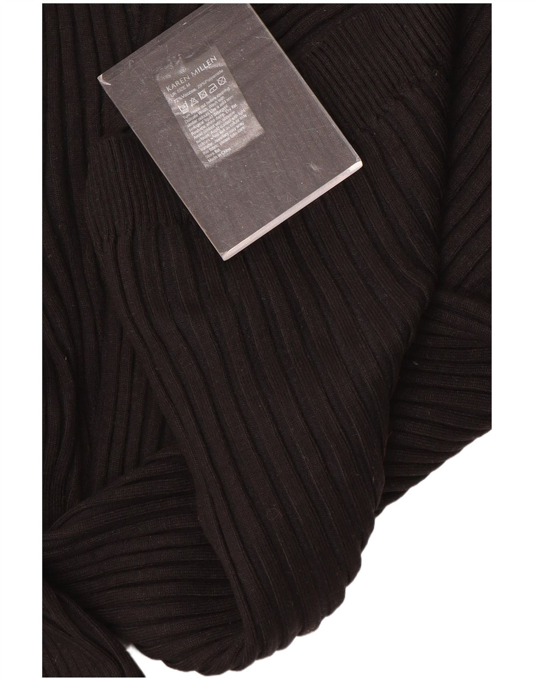 Karen Millen Womens Roll Neck Jumper Sweater UK 12 Medium Black Viscose