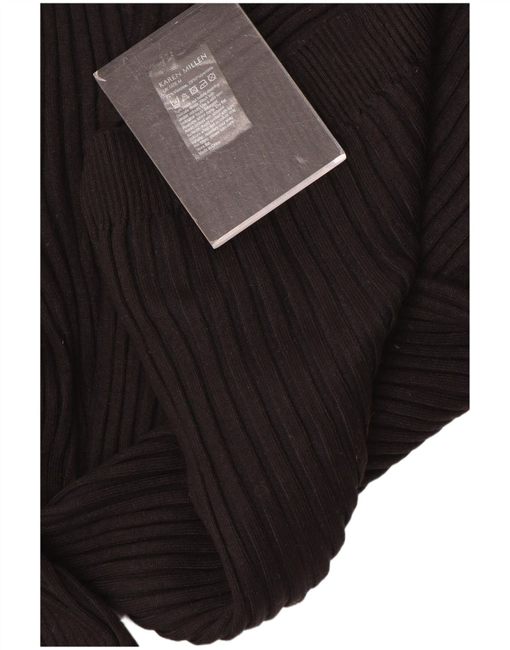 Karen Millen Womens Roll Neck Jumper Sweater UK 12 Medium Black Viscose