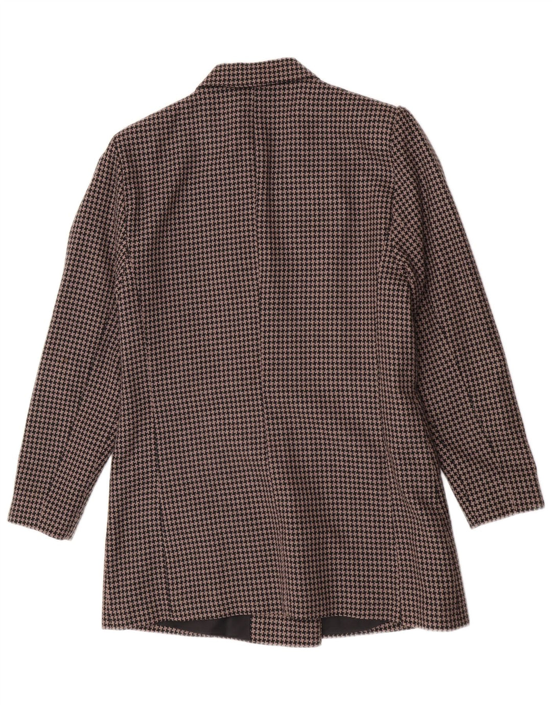 Vintage Womens 2 Piece Skirt Set UK 14 Medium W28 Brown Houndstooth
